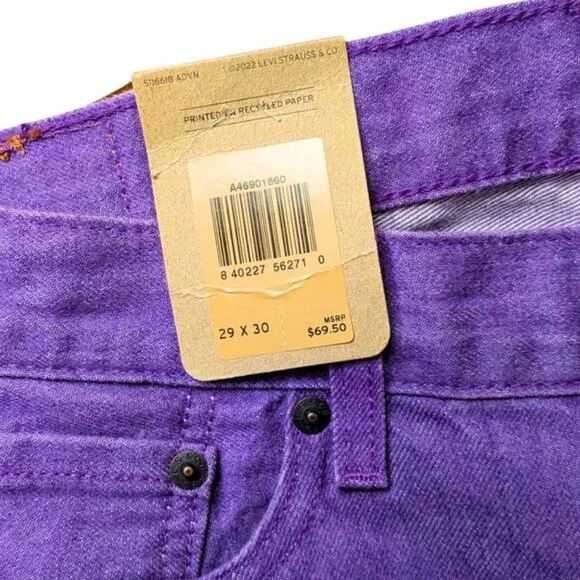 NWT - LEVIS WOMEN CONTOUR VALLEY PURPLE ANY SEASON JEANS DESIGNED FOR THE FUN - Picture 3 of 9